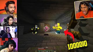 Indian gamers 10000iq moments in Minecraft 🔴 techno gamerz, bbs, mythpat, gamerfleet, yessmartypie