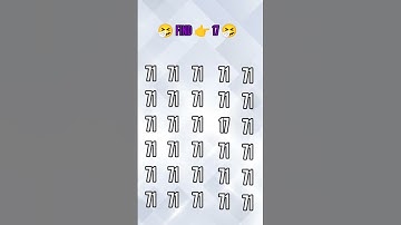 71 KI VIDEO MEIN 17 KO DHOONDHO FIND THE ODD NUMBER #logical  @AZEEM YT