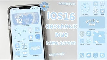 iOS16 Aesthetic Light Blue homescreen🐳 | make your phone aesthetic