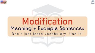 Modification Meaning : Definition of Modification