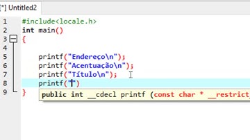 Utilizando Acentuação em C
