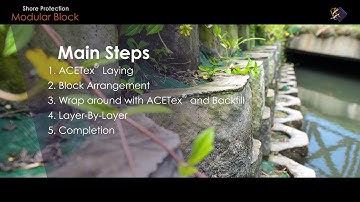 Geosynthetic Application | How "Modular Block in Shore Protection" is done?