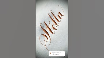 Copperplate calligraphy, tutorial: how I write your name #stella