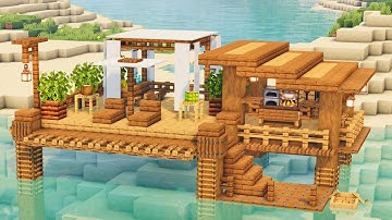Minecraft 4K | How to Build a Beach Hut