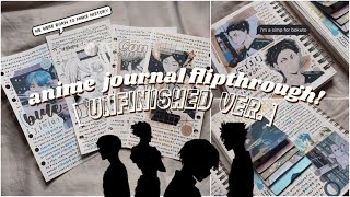 anime journal flipthrough! 🌊 (vol. 1- 4)