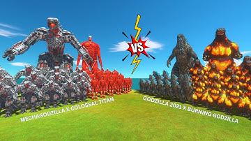 Growing MECHAGODZILLA X COLOSSAL TITAN vs GODZILLA 2021 X BURNING GODZILLA Size Comparison - ARBS