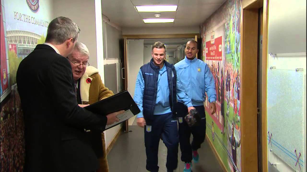 Villa players arrive at Upton Park