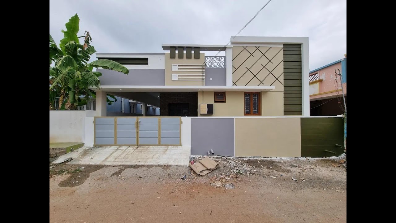 Spacious 3BHK House for Sale at Karamadai 5.5 Cents 2100 sqft 85