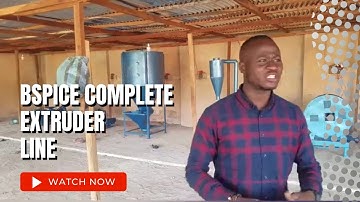 LOW COST FISH FEED | SEE OUR RECENTLY INSTALLED COMPLETE FLOATING FISH FEED EXTRUDER LINE. (BSPICE)