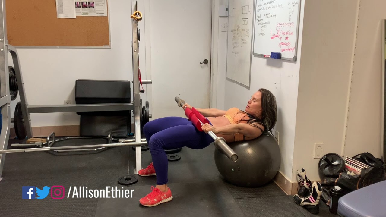 HIP THRUSTS | BARBELL + STABILITY BALL