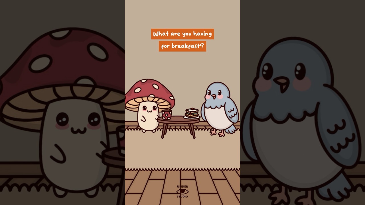 My Morning Fuel ☕️ Mushie & Birdie | Coffee Animation Meme | Original Audio: reallymrt