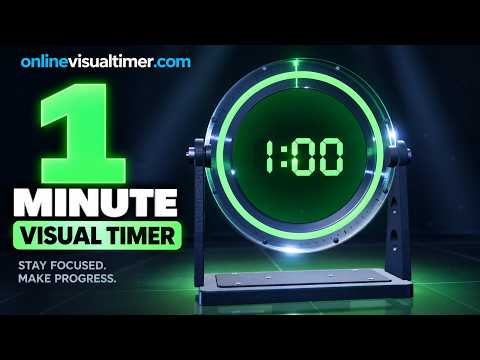 ⏱️ 1 Minute Visual Timer | Circle Countdown Timer