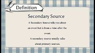 How to evaluate a Primary and secondary sources