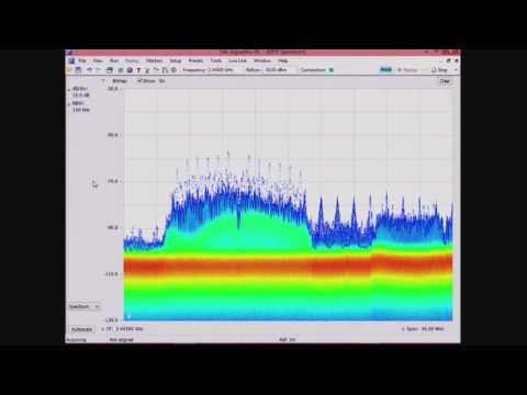 Wireless LAN demonstration with the RSA306 and SignalVu-PC