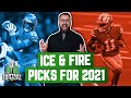 Fantasy Football 2021 - Ice & Fire Picks + Saquon Fears, Slimy Leaguemates - Ep. 1085