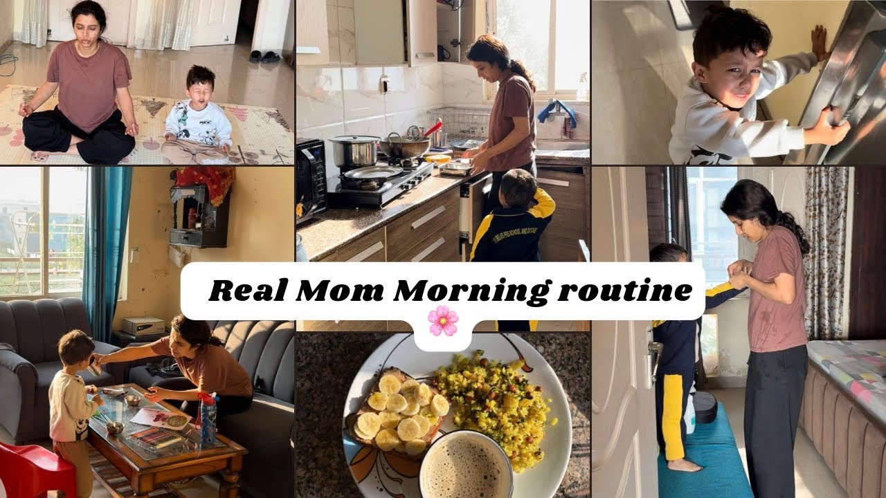 Real Mom Morning Routine 🌸School Rush +Mom life+ Toddler Tantrums 🎒😅