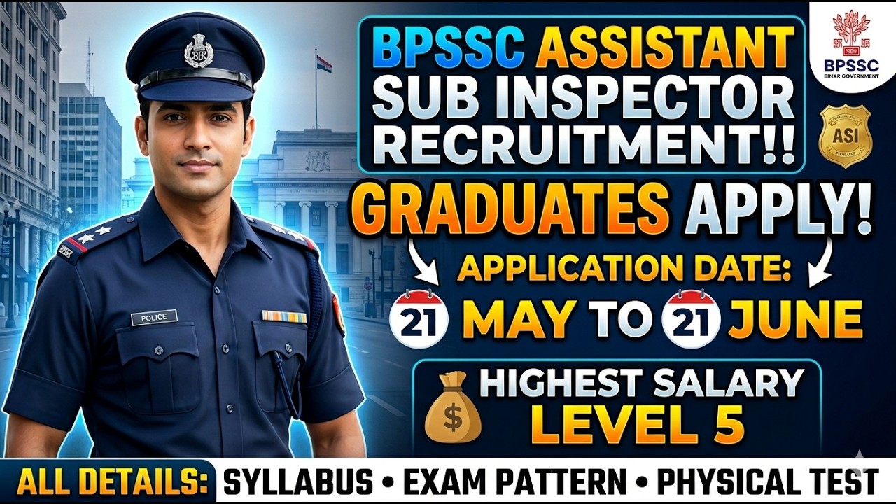 🎯 BPSSC Assistant Sub Inspector (ASI) Recruitment 2026 | Full Detail # ...