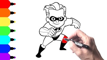 How to Draw Dash Parr from Incredibles 2