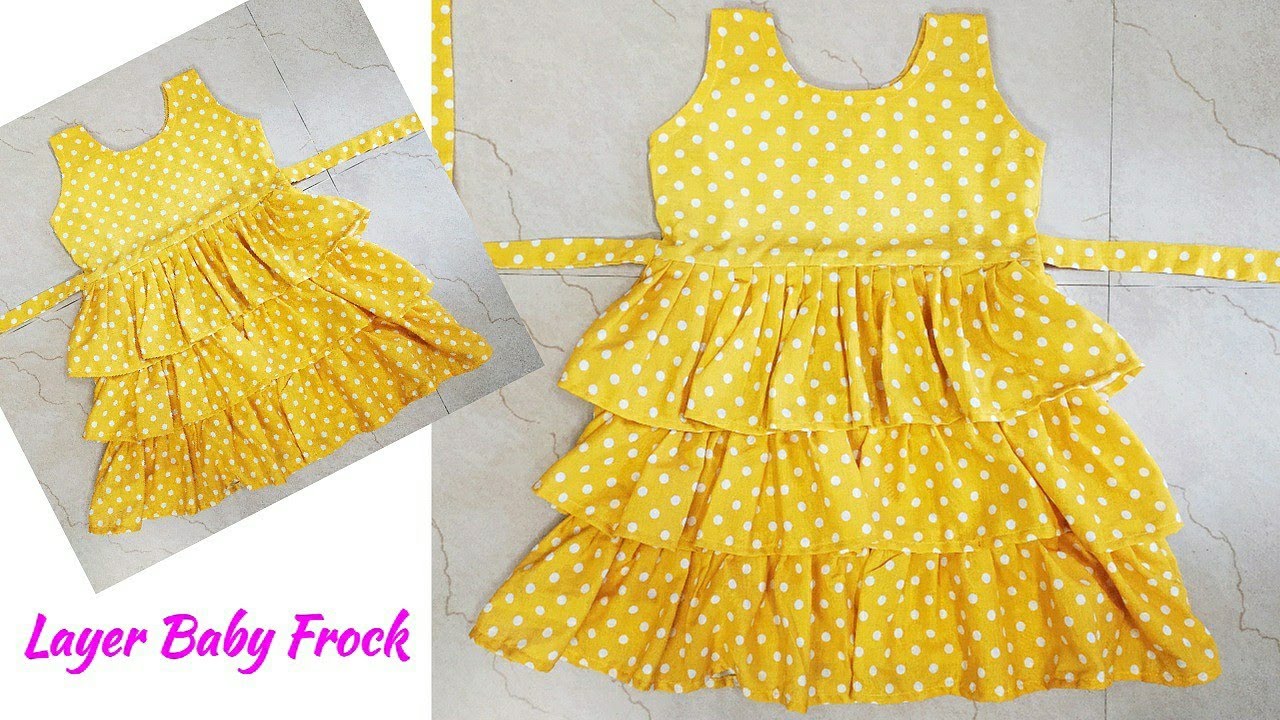 DIY Cute Summer Baby Frock Cutting And Stitching Tutorial - YouTube