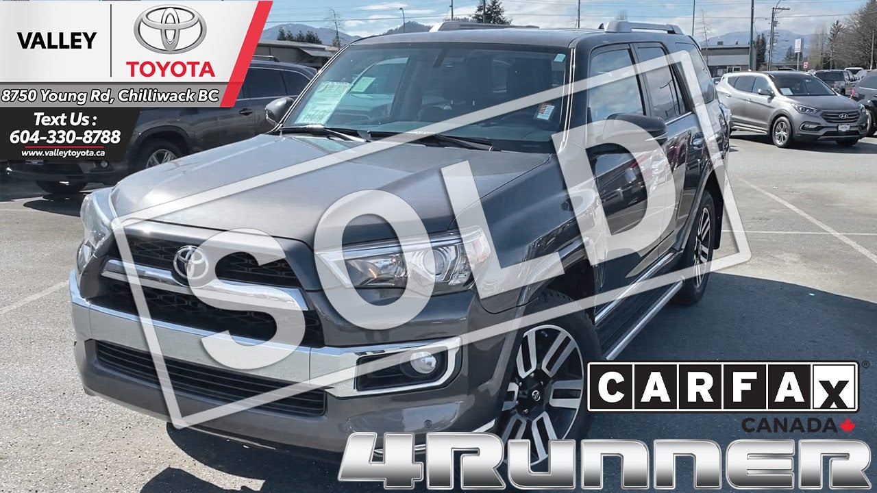 (SOLD) 2015 Toyota 4Runner Limited For Sale At Valley Toyota In Chilliwack B.C. 