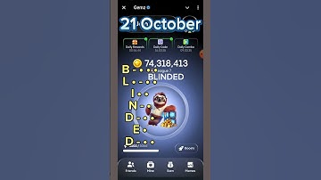 Gemz Daily Cipher code | 21 October | Gemz Daily Code video |