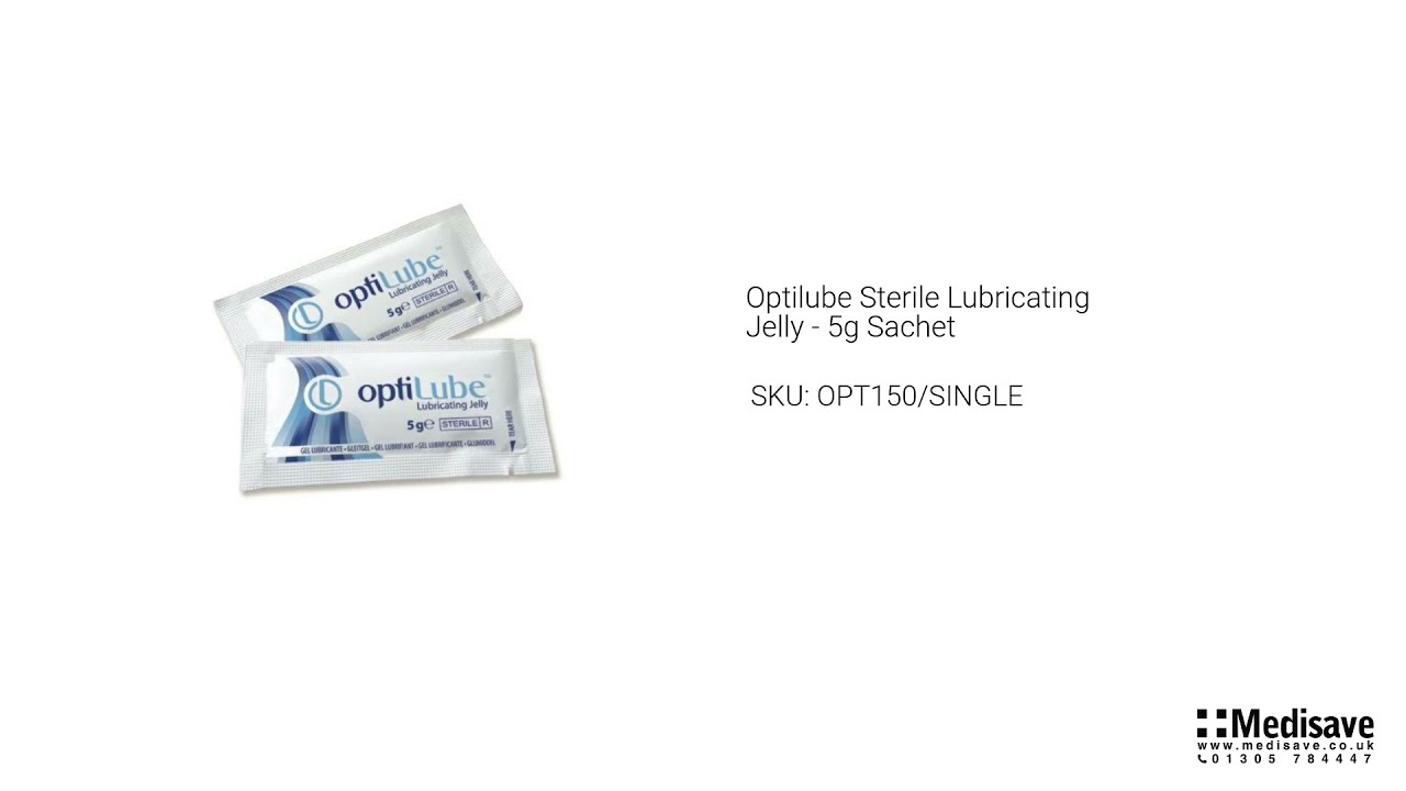 Optilube Sterile Lubricating Jelly 5g Sachet OPT150 SINGLE
