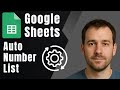 Google Sheets: Generate Number Lists with SEQUENCE