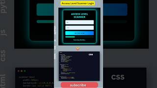Access Level Scanner LOGIN 🔐😳 #WebDev #CyberUI #CodingShorts