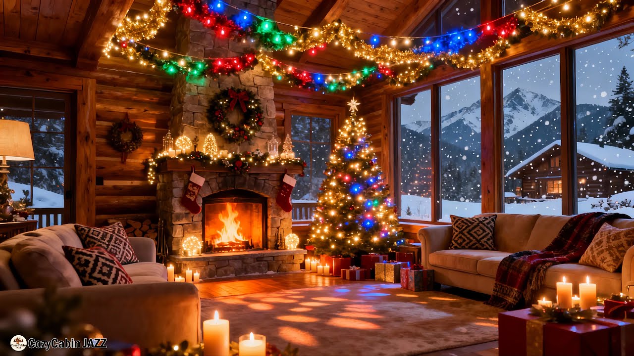 Glamorous Christmas Jazz – Cozy Fireplace Holiday Music for Relaxing, Study & Work