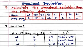 Standard Deviation for Ungrouped Data | Step-by-Step Solution with Frequency Table | Arya Anjum Standard Deviation For Ungrouped Data With Frequency
