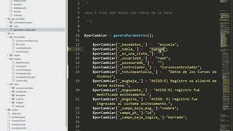 Generador de Codigo PHP en PHP