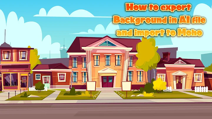 How to export Background in AI file and import to Moho | Rigged Animation