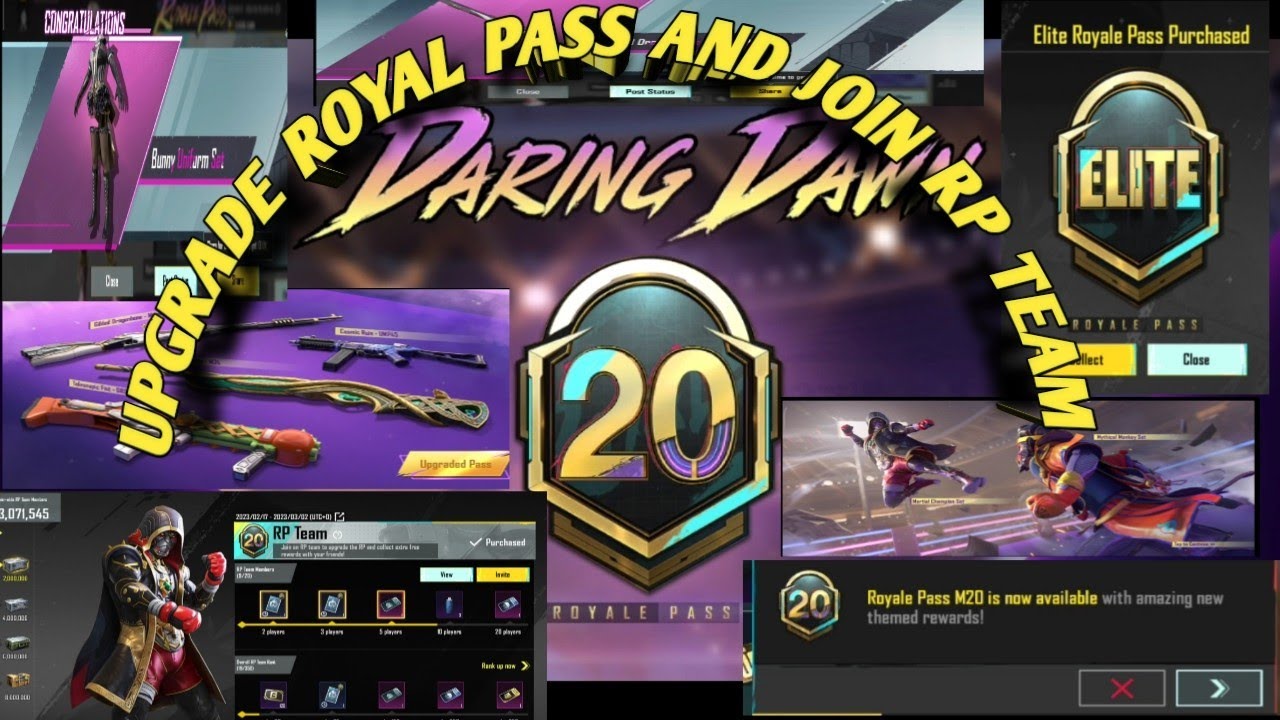 upgrade royal pass season 20 and join RP team pubg mobile game - YouTube