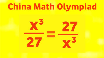 China | Can You Solve? | A Nice Algebra Equation | Chinese Math Olympiad