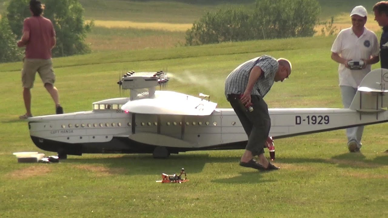 Most Engines on a RC Airplane Dornier DO-X 1929 World Record!!!