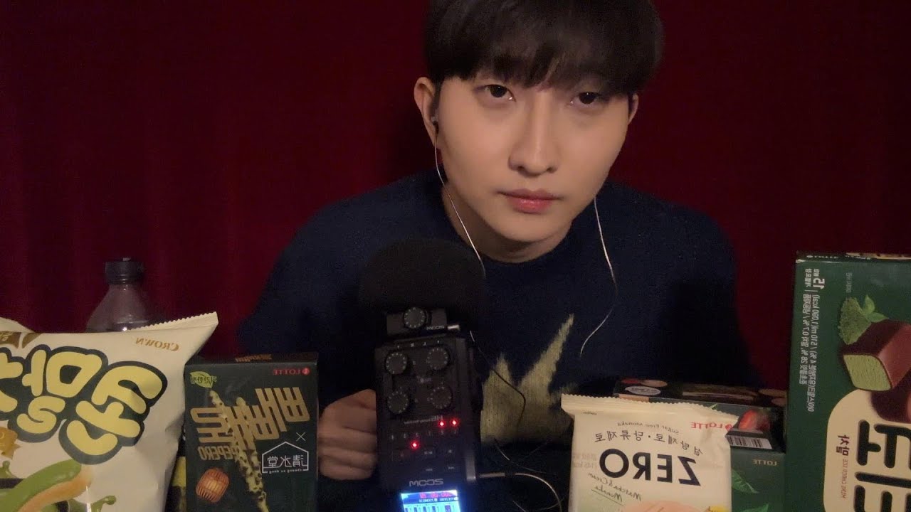 ASMR_말차 과자 아이스크림 이팅사운드 MATCHA SNACK ICE CREAM DESSERT EATING SOUND MUKBANG