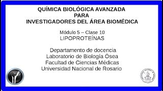 Lipoproteínas plasmáticas. qbsp5 10