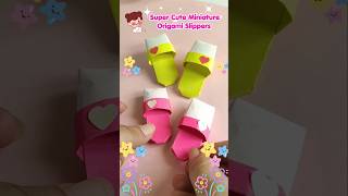 उंगली से भी छोटी कागज़ की चप्पल? 🩴 | DIY Mini Origami Slippers #shorts
