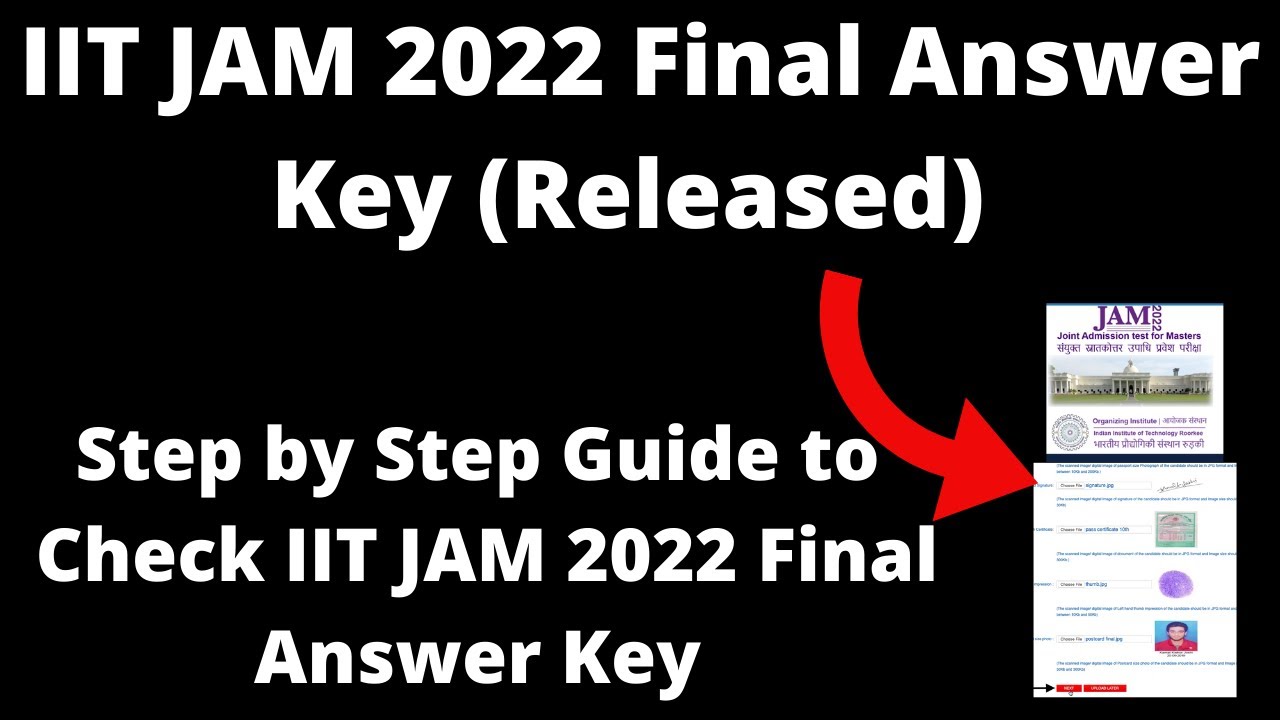 IIT JAM 2022 Final Answer Key (Released) How to Check IIT JAM 2022