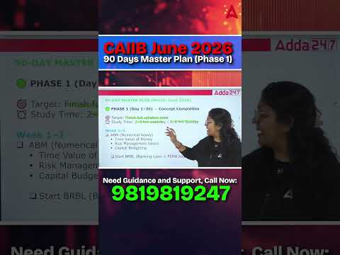 90 Days Master Plan of CAIIB June 2026 #caiibjune2026 #caiibpreparation #nikkitasingh