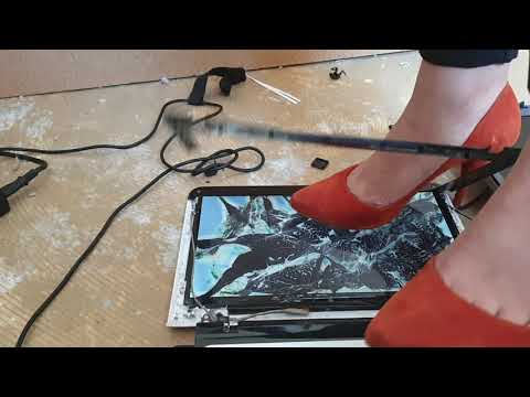 Fan send me some laptops to be crushed in high heels part2