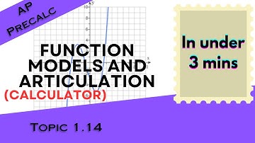 Calculator Use For Function Models in Under 3 mins (AP Precalculus Topic 1.14)