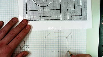 Orthographic to Cabinet Oblique (1/2 depth) Sketching