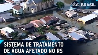 Estações de tratamento de água ficam submersas no RS | SBT Brasil (17/05/24)