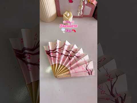 Diy Icecream Sticks 🪭Japanese Fan #diy #shorts #ytshorts #craft
