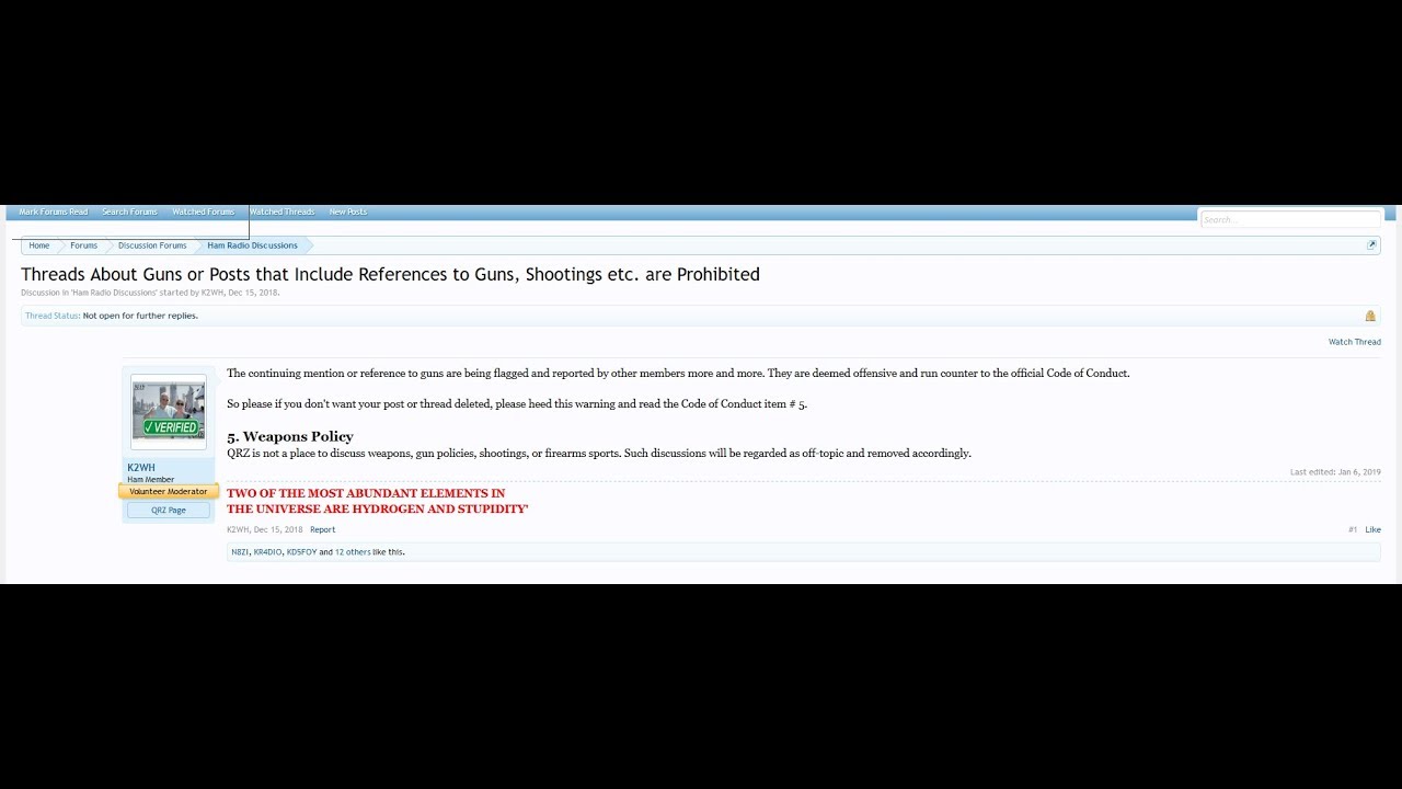 QRZ.com is Now Anti 2nd Amendment