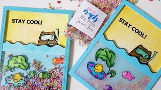 Vellum (or Acetate) Shaker Card | Waffle Flower Stay Cool