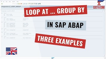 LOOP AT GROUP BY in SAP ABAP - 3 Examples [english]