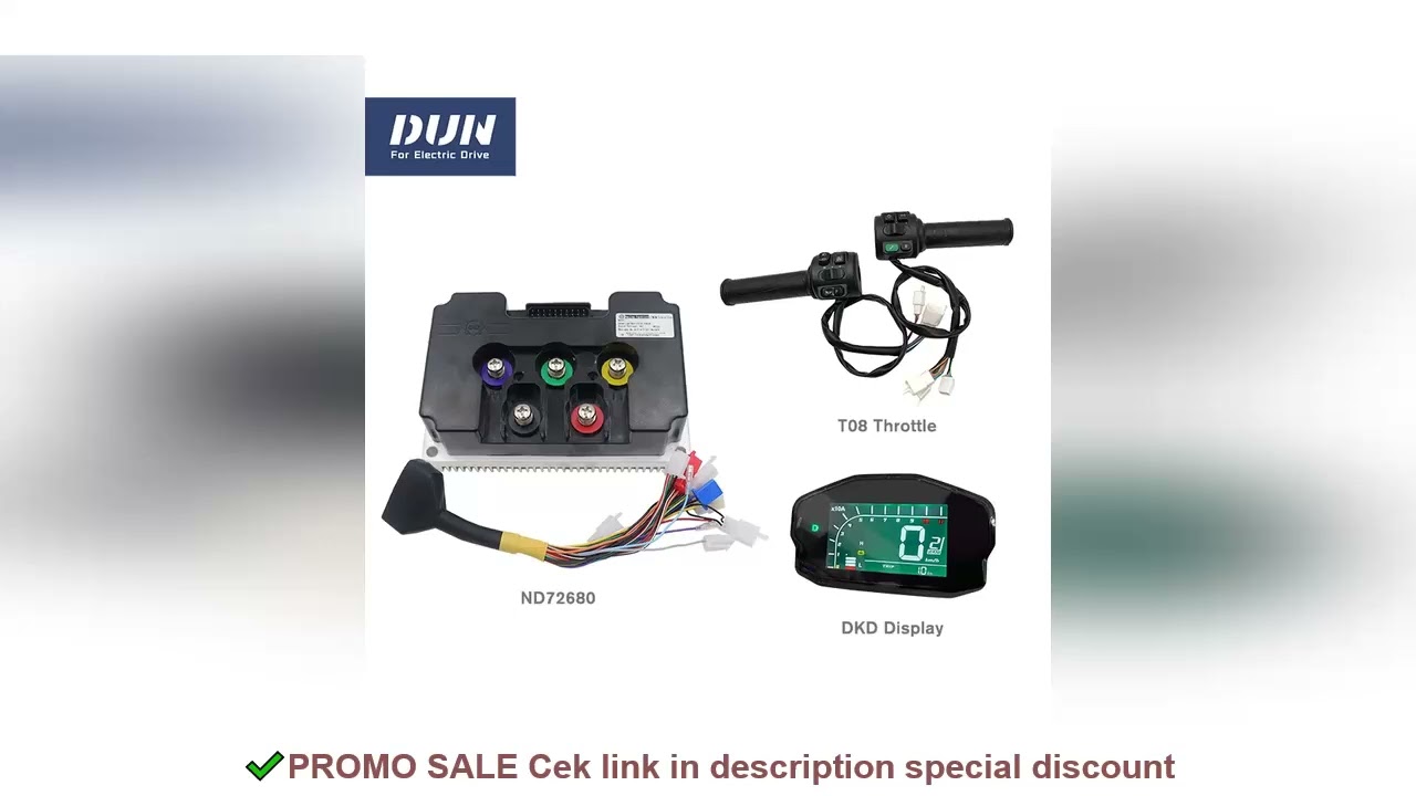 Fardriver ND72680 Controller DC 350A 5000W-6000W Programmable with DKD ONE-LIN Display and T08 Throt