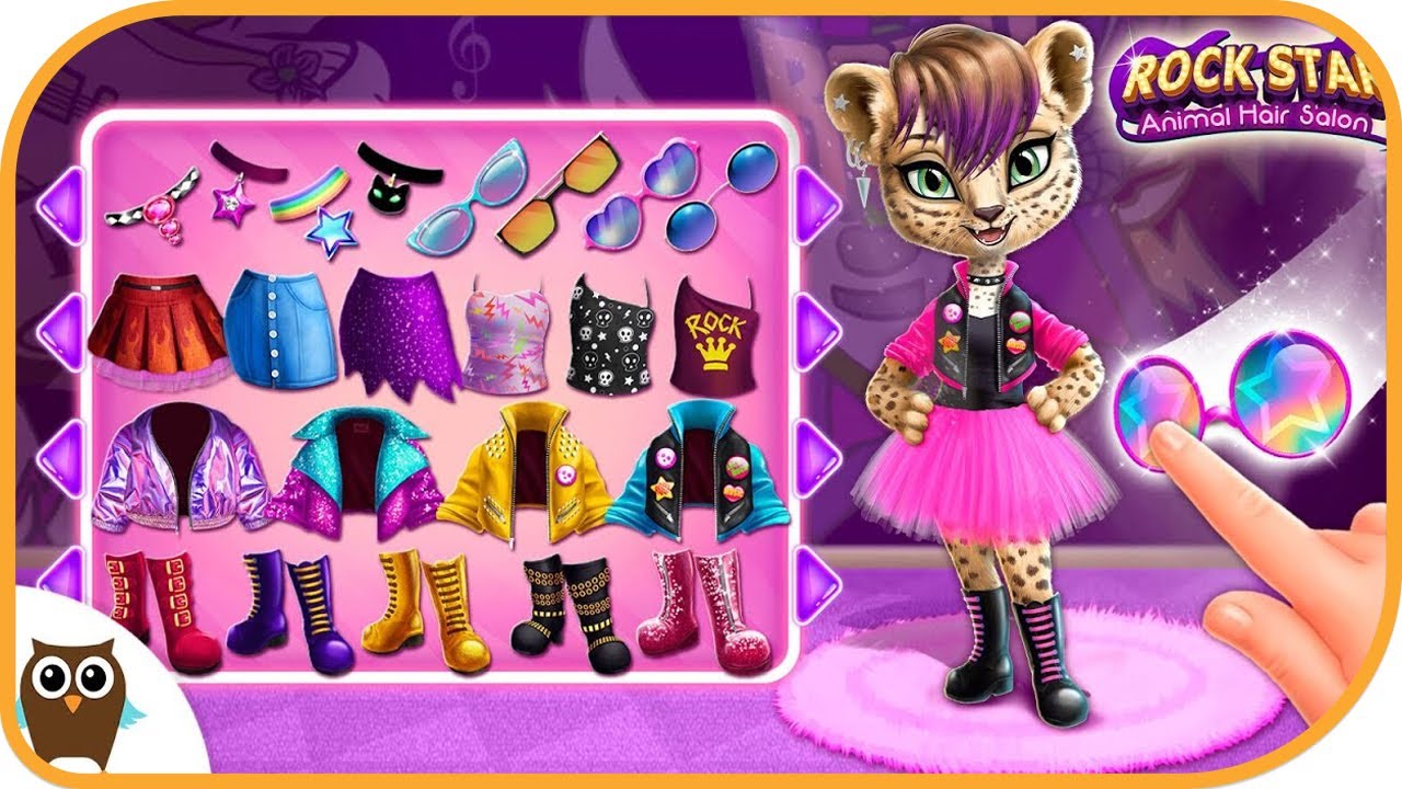 Rock Star Animal Hair Salon #4 | TutoTOONS | Animal game | Simulation | Fun Game for Kids | HayDa